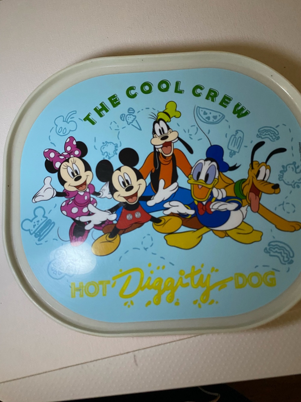Disney Blue Minnie Mickey Goofy Donald Pluto Family kids plates set